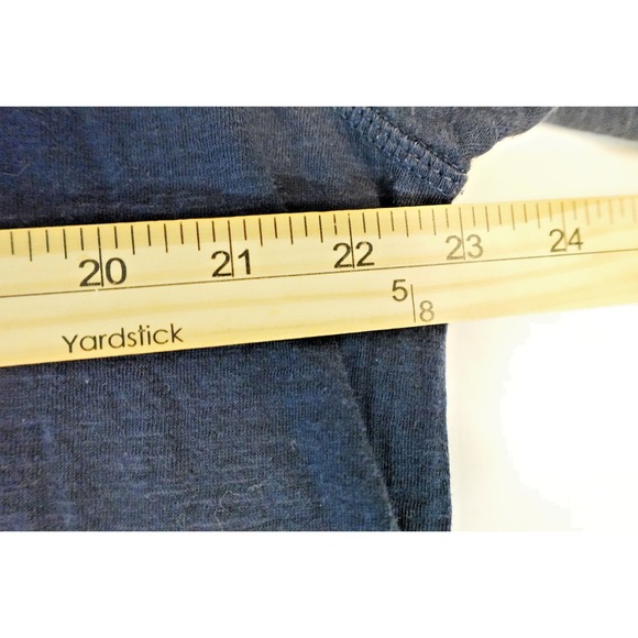 J Crew Mens Knit Goods Pullover Raglan‎ Layering Shirt Top Cotton Blue Navy XL - Picture 3 of 6